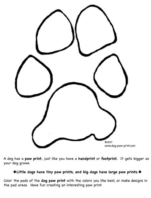 Dog Paw Coloring Page - Coloring Pages for Kids and for Adults