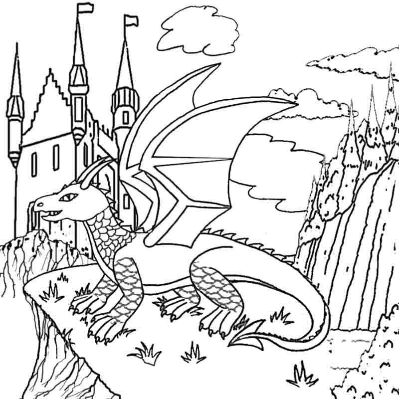 Dragon Coloring Pages | UniqueColoringPages
