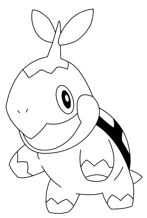 Turtwig coloring page.