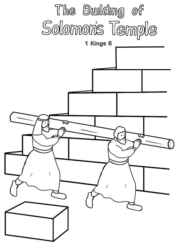 17 Pics of Building The Temple Bible Coloring Pages - King Solomon ...