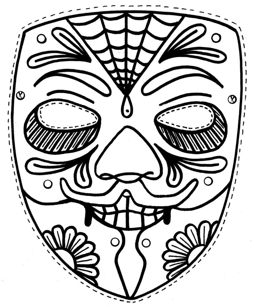 Free Printable Mask Coloring Pages - High Quality Coloring Pages