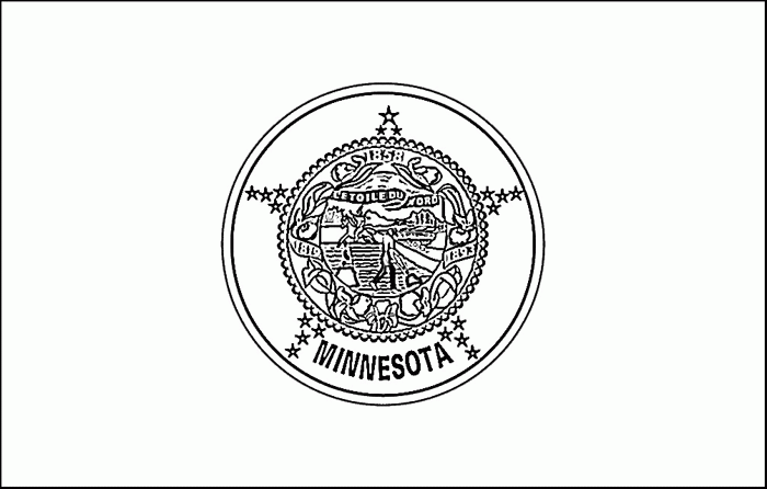 Minnesota State Flag Coloring Page