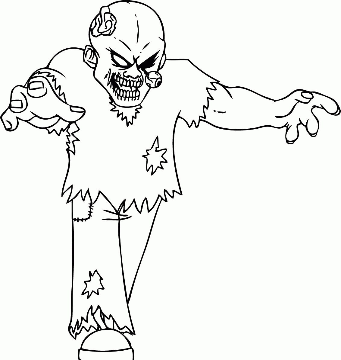 Free Printable Zombie Coloring Pages   Coloring Home