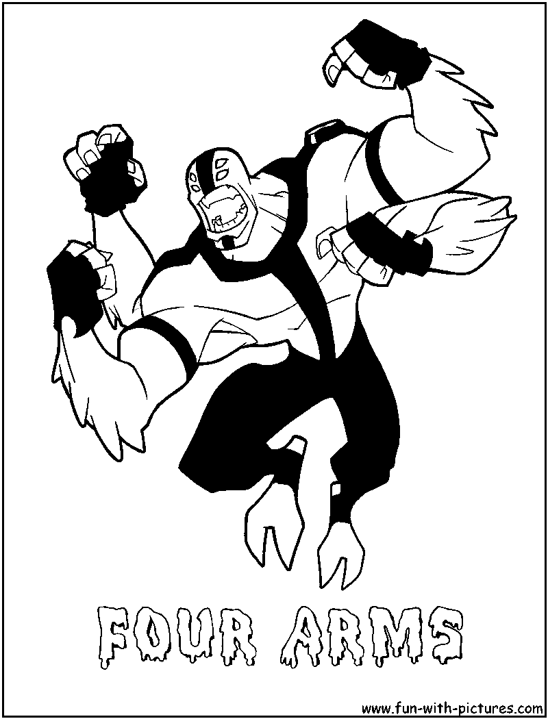 Fourarms Coloring Page