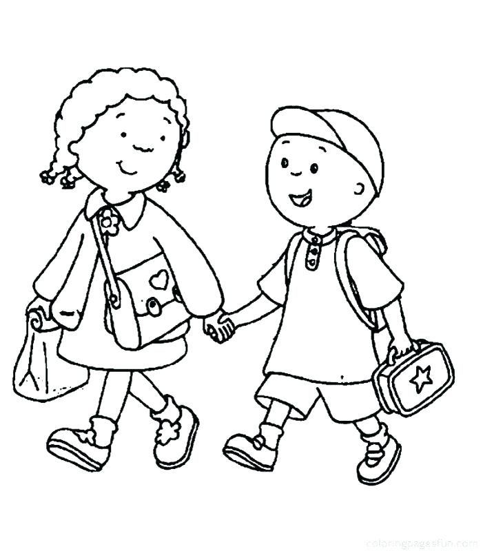 Coloring Pages Walking at GetDrawings | Free download
