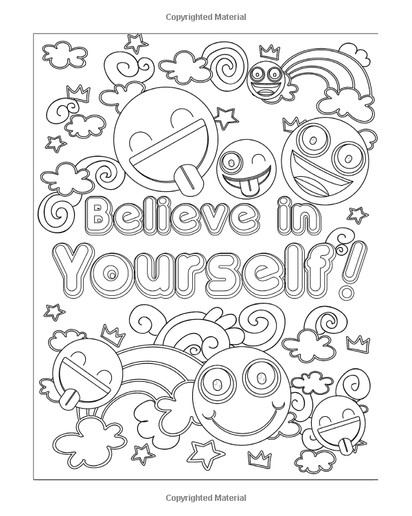 Amazon.com: Emoji Coloring Book for Girls: 50 Super Fun and Amazing  Inspirational Quotes, Cute Animals … | Love coloring pages, Emoji coloring  pages, Coloring books