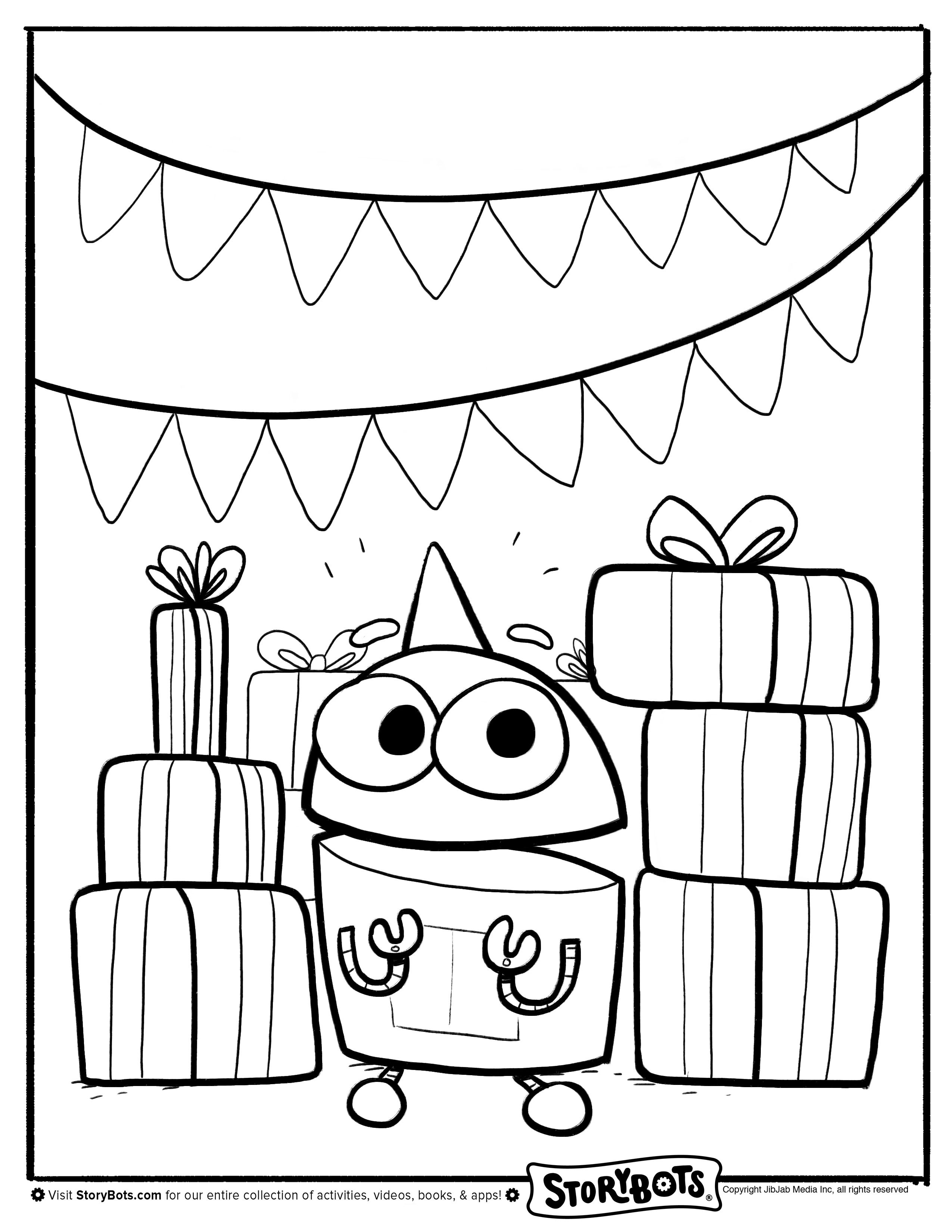 StoryBots Coloring Pages to Print (Page 1) - Line.17QQ.com