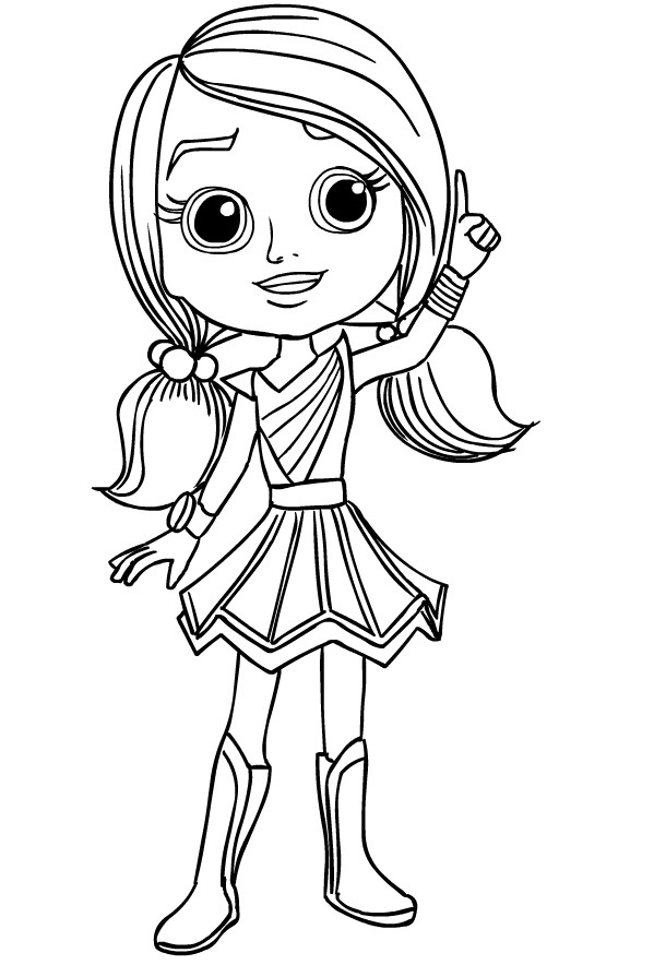 Blueberry from Rainbow Rangers coloring page
