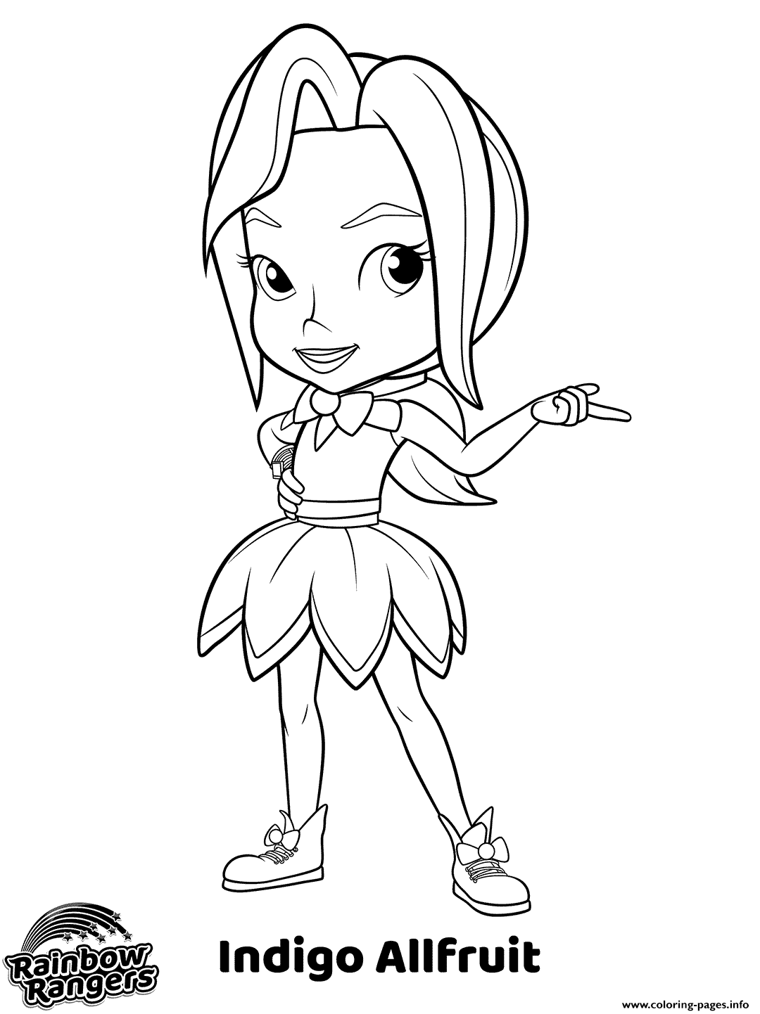 Prankster Rainbow Rangers Coloring Pages Printable