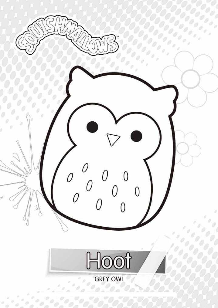 Hoot the Grew Owl from Squishmallow Original Squad Coloring Pages - Squishmallow  Coloring Pages - Coloring Pages For Kids And Adults