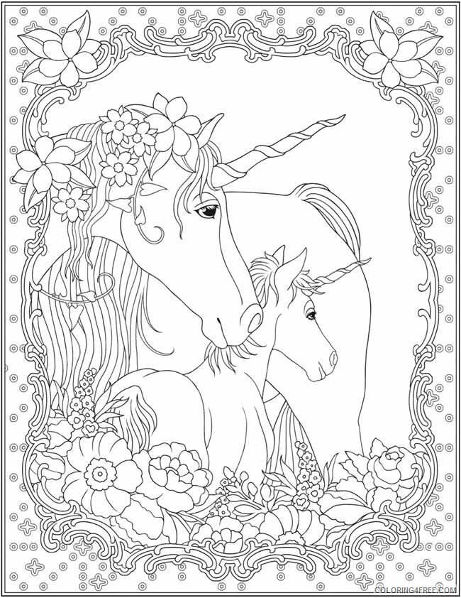 Adult Unicorn Coloring Pages Unicorns for Adults Printable 2021 0100  Coloring4free - Coloring4Free.com