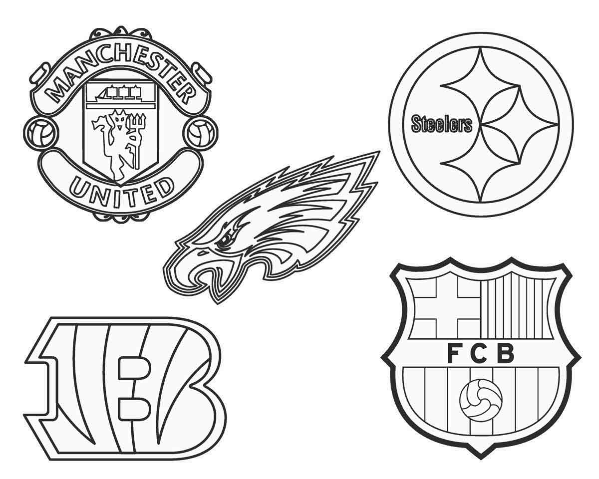 Coloring book Soccer clubs to print and online