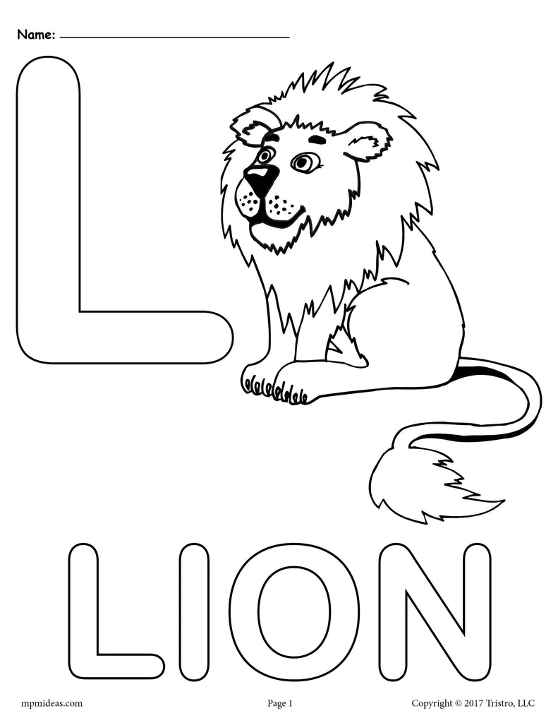 Letter L Alphabet Coloring Pages - 3 Printable Versions! – SupplyMe