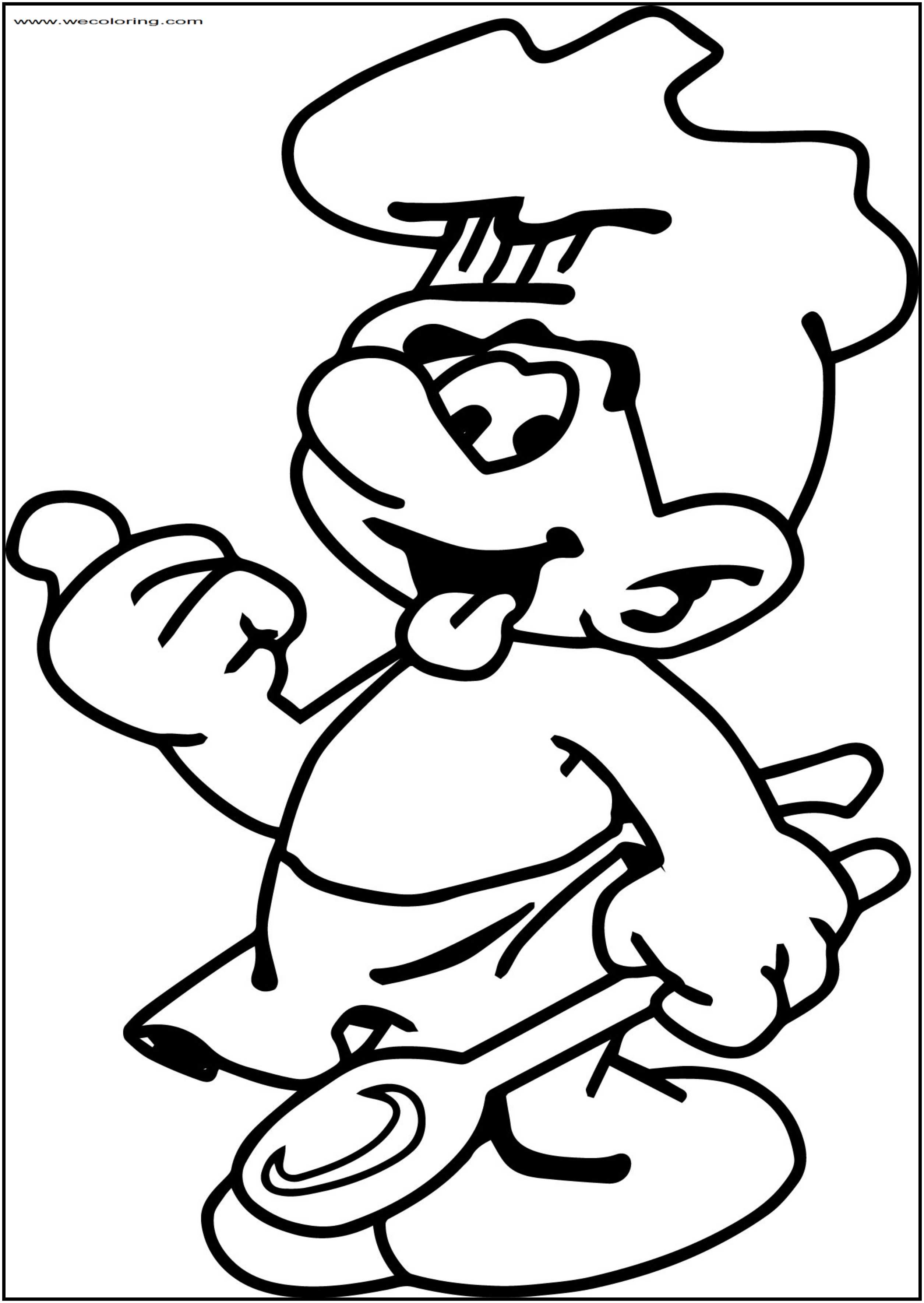 Baker Smurf Free Printable Coloring Page | Wecoloring