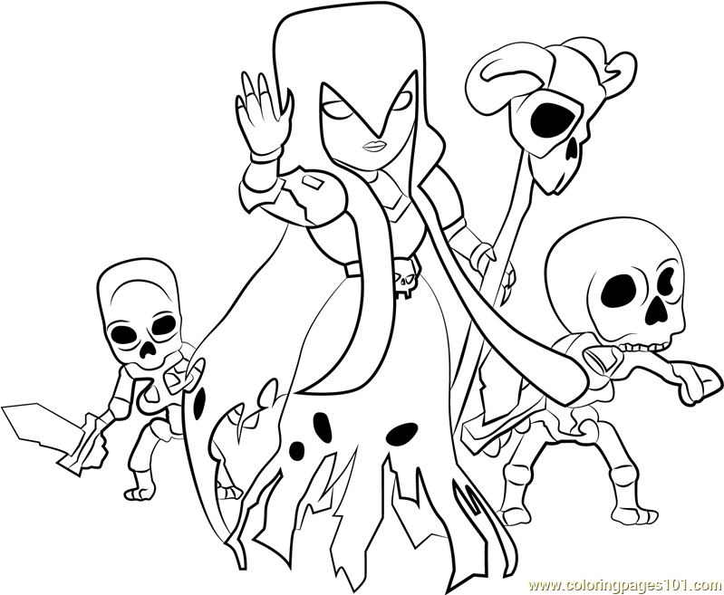 Witch Coloring Page - Free Clash of the Clans Coloring Pages ...