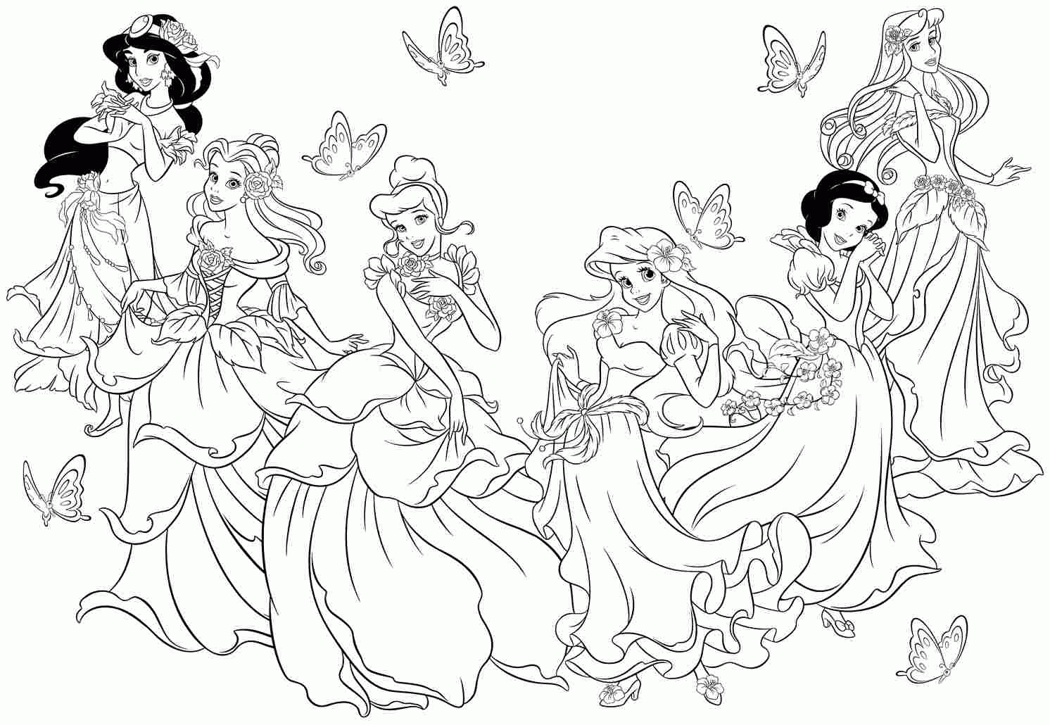 Coloring Pages  Free Disney Princess Coloring Pages Image ...