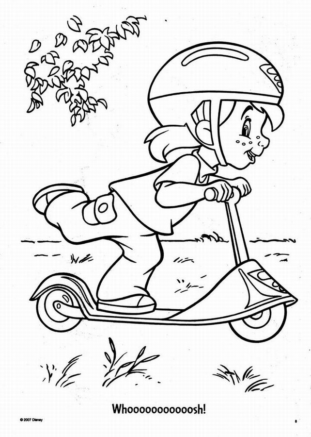 Push Scooter #2 (Transportation) – Printable coloring pages