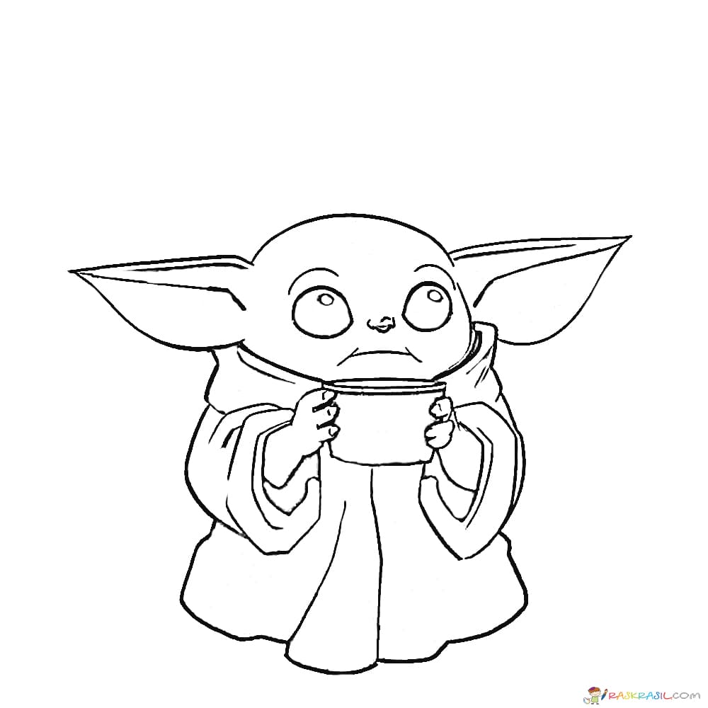 Baby Yoda Coloring Pages - Coloring Home