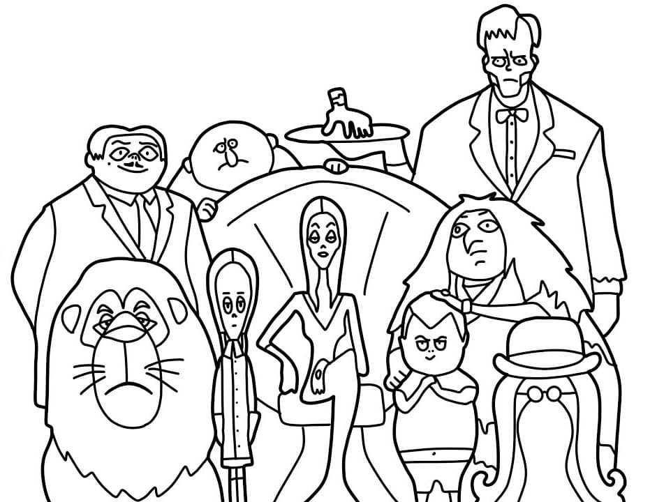 Print The Addams Family Coloring Page - Free Printable Coloring Pages for  Kids