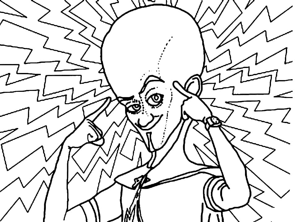Megamind 1 Coloring Page - Free Printable Coloring Pages for Kids