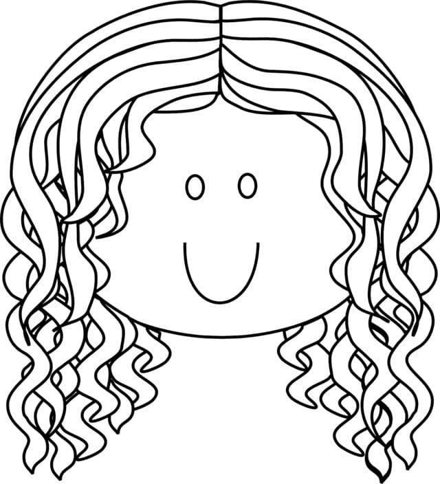 Girl Face Coloring Page - Free Printable Coloring Pages for Kids