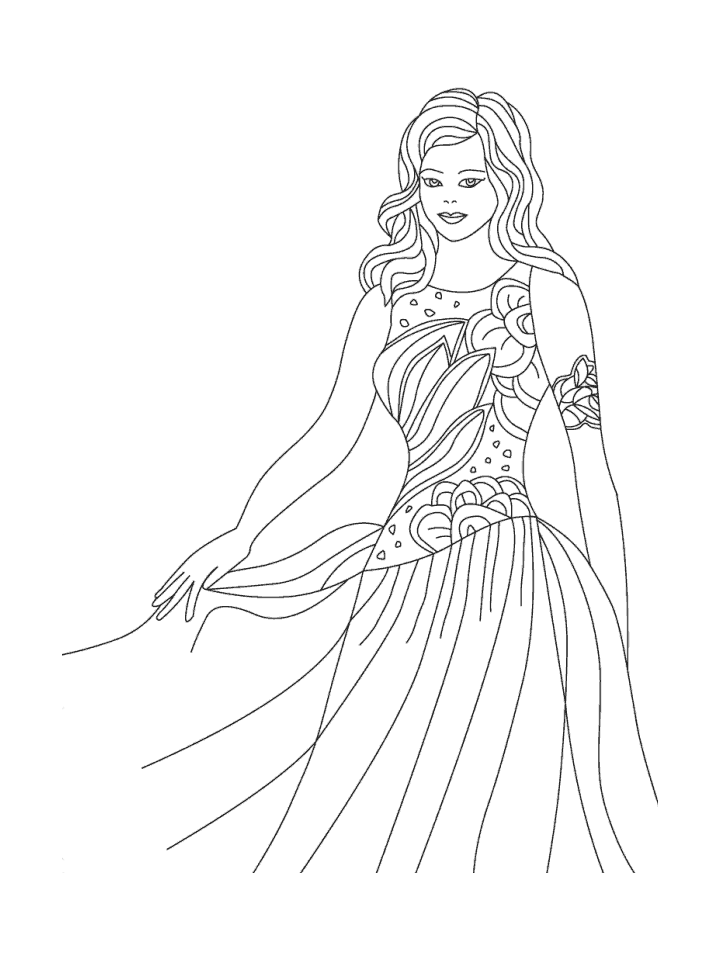 Free Dresses Coloring Pages, Download Free Dresses Coloring Pages png  images, Free ClipArts on Clipart Library