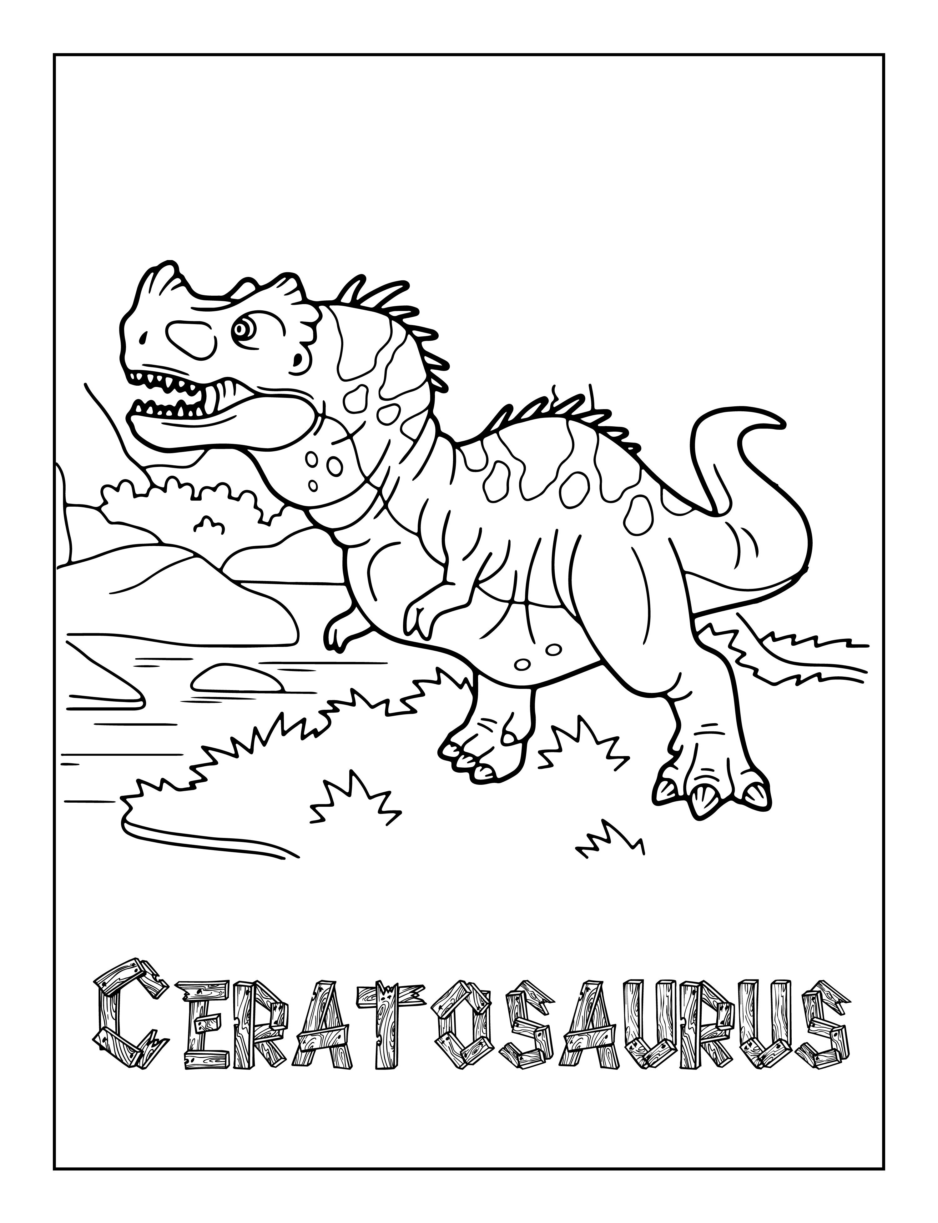 Dinosaur Coloring Page Ceratosaurus | Dinosaur coloring pages, Dinosaur  coloring, Coloring pages