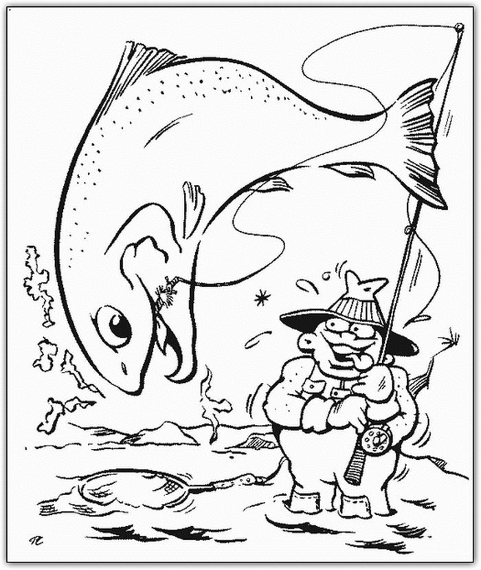 Bass Fish And Fishing Pole Coloring Pages | Coloring pages, Pusheen coloring  pages, Camping coloring pages
