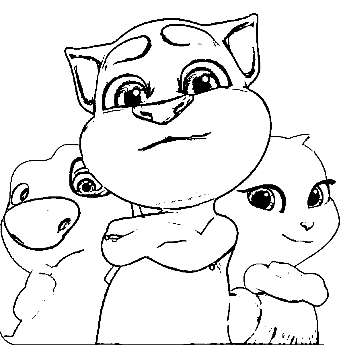 Talking Tom And Friends Coloring Pages.