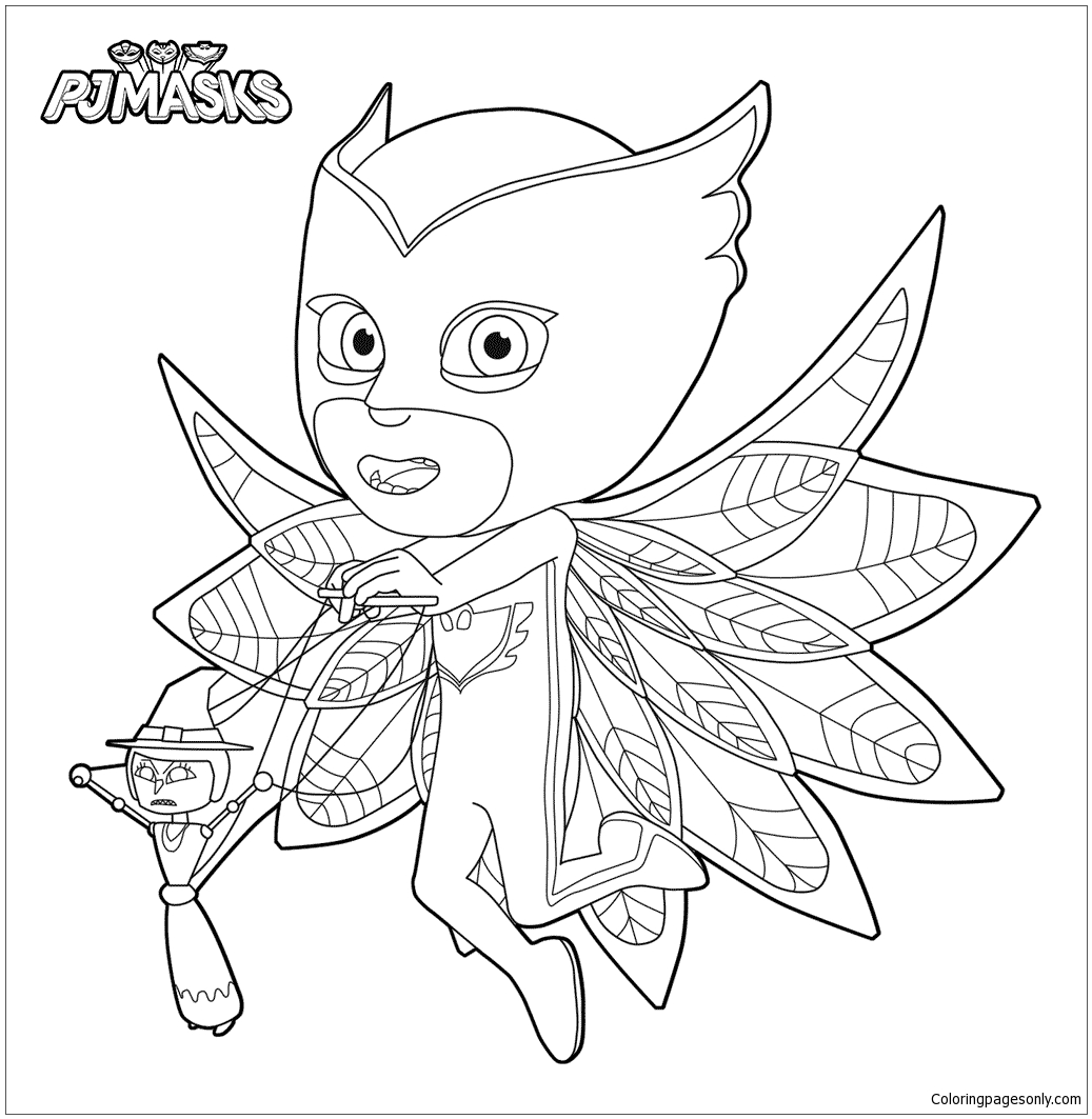 Owlette With Her Puppet Coloring Page - Free Coloring Pages Online
