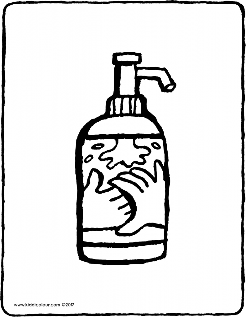 hand soap pump colouring page drawing picture 01V | Colouring pages, Easy coloring  pages, Pictures to draw