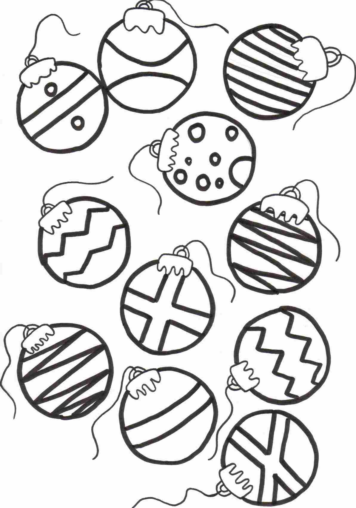 christmas ornaments coloring pages printable Christmas ornament coloring pages
