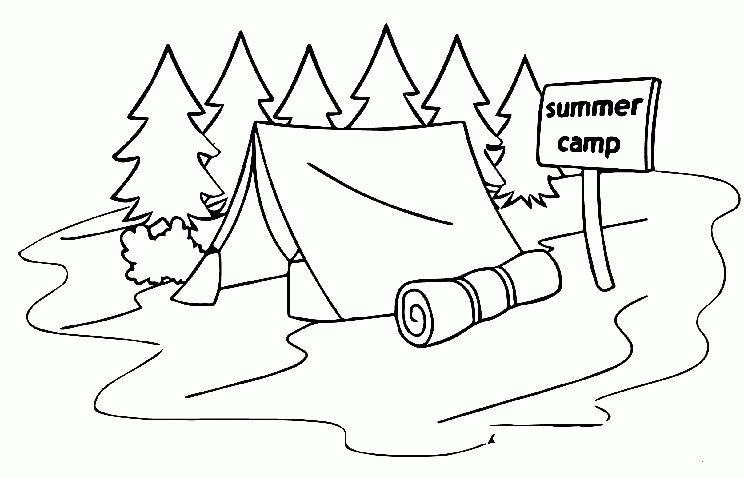 Camping Coloring Pages Preschool Camper Family Reunion Theme ...
