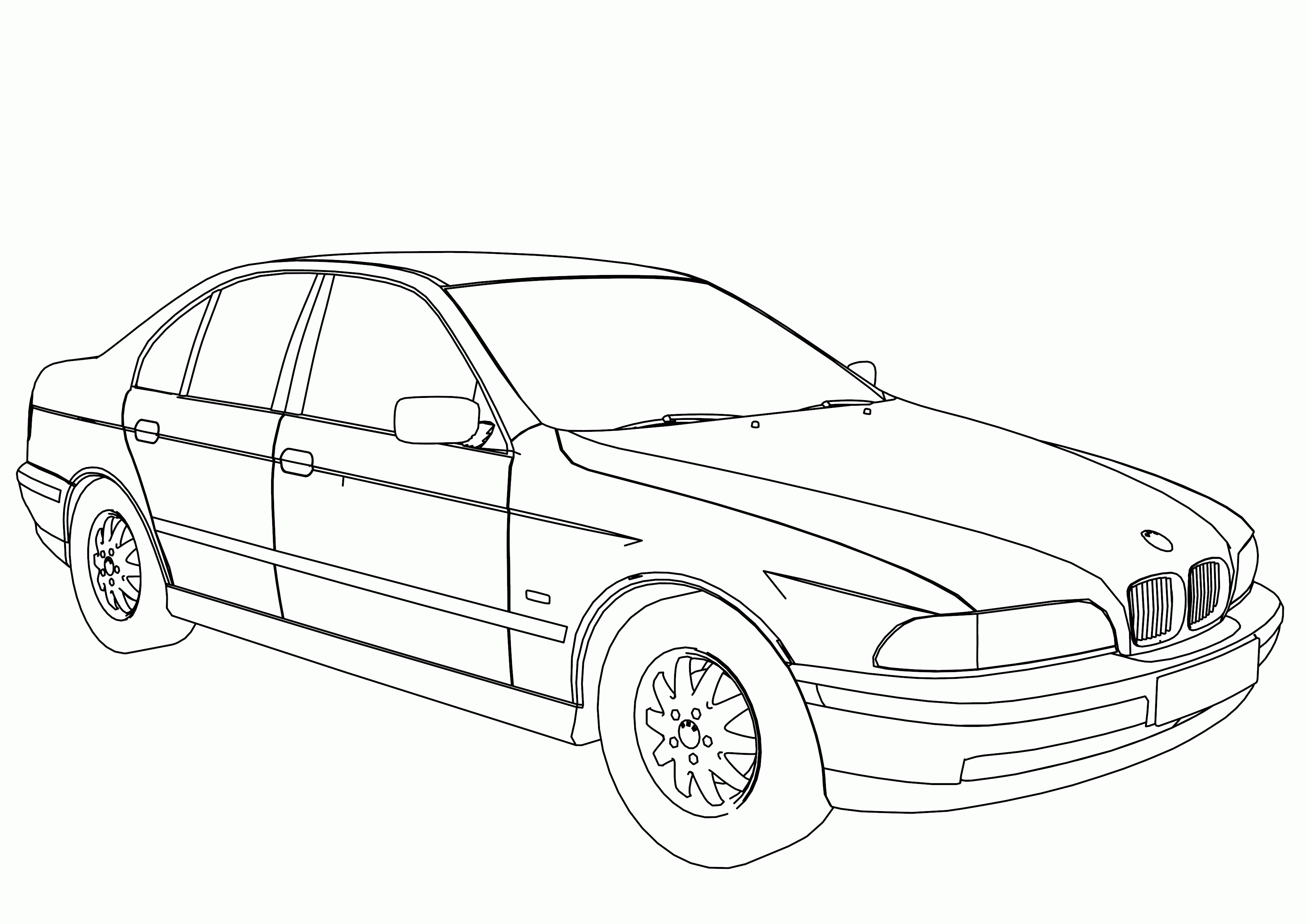 Bmw 540 Model Car Coloring Page | Wecoloringpage