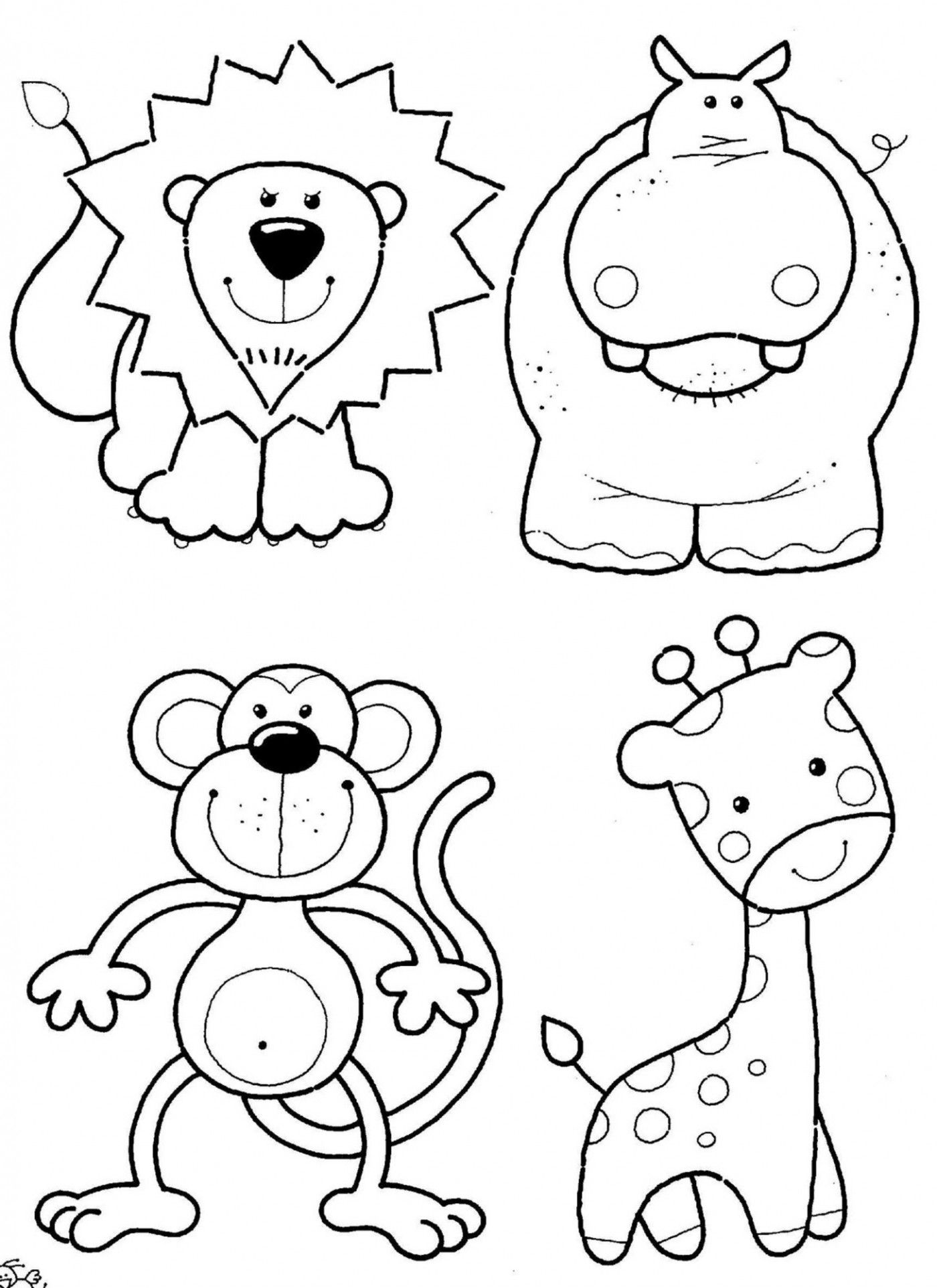 Animal Coloring Pages For Toddlers - Coloring Home