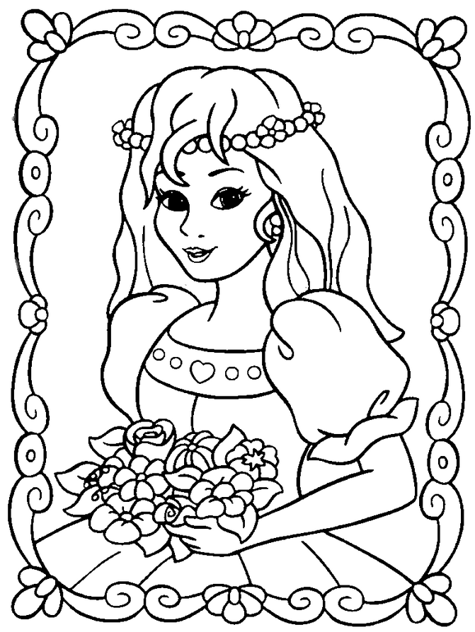 Princess 5 Coloring Page & Coloring Book
