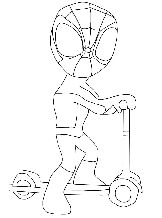 Funny Spidey and His Amazing Friends Coloring Page - Free Printable Coloring  Pages for Kids