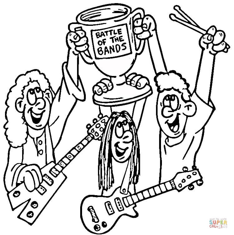 Battle of the Bands coloring page | Free Printable Coloring Pages