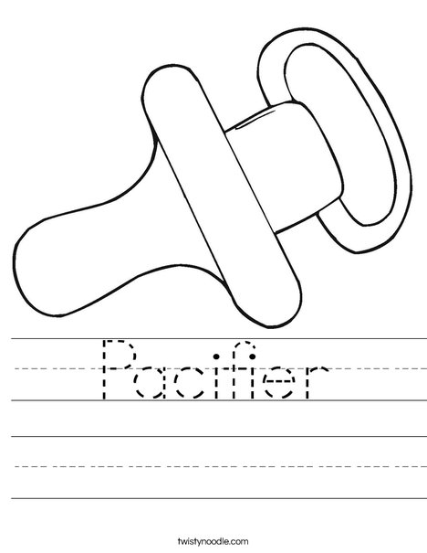 Pacifier Worksheet - Twisty Noodle