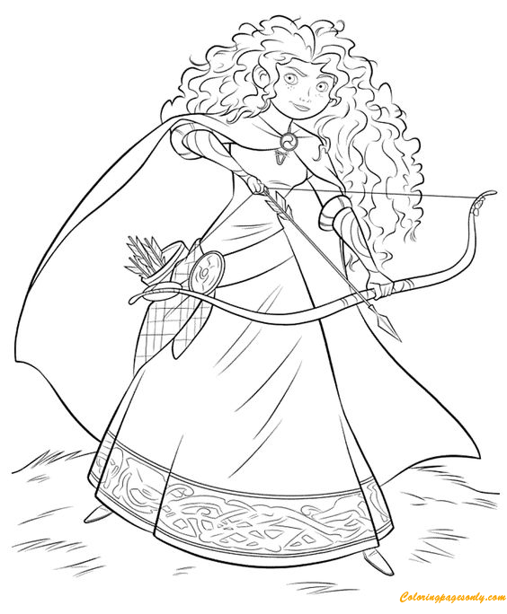 Disney Moana With Archery Coloring Pages - Cartoons Coloring Pages - Coloring  Pages For Kids And Adults