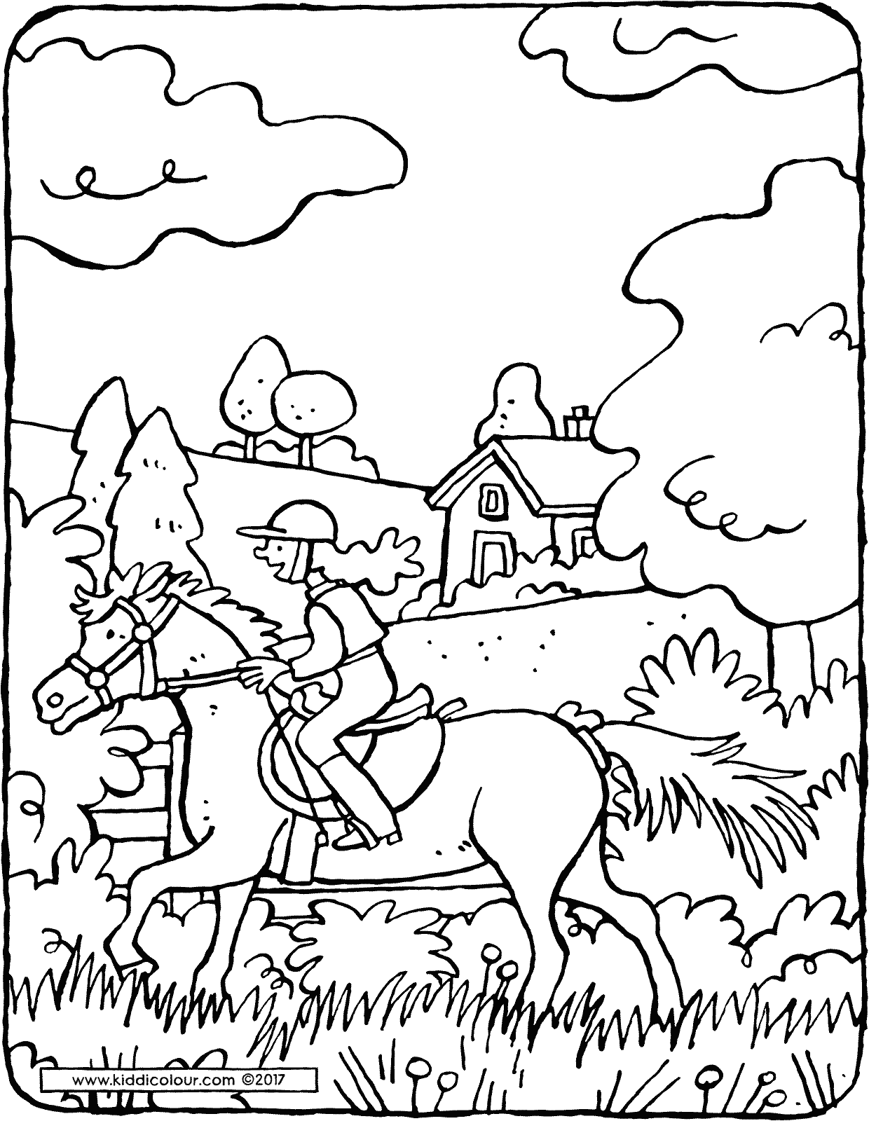 horse riding - kiddicolour