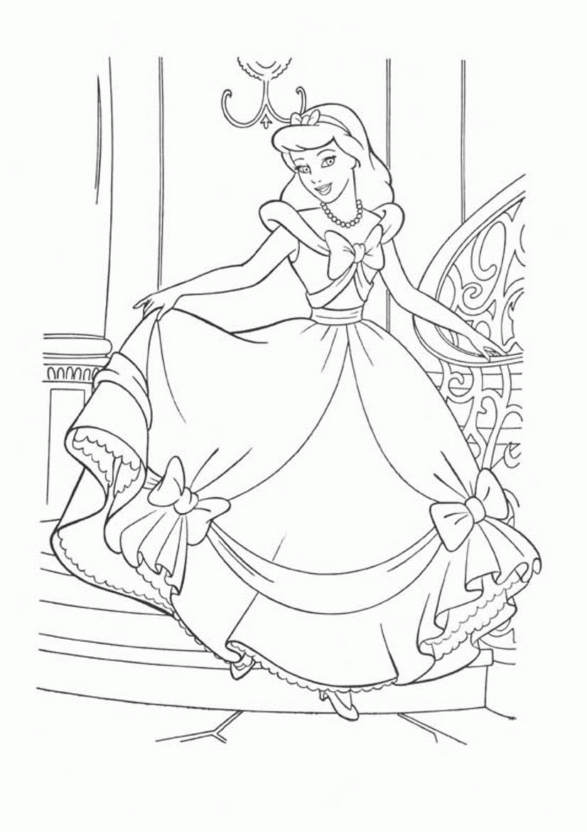 Cinderella Coloring Pages Dresses - Ð¡oloring Pages For All Ages