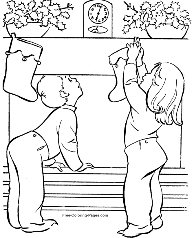 Winter Coloring Pages - Waiting for Santa 18