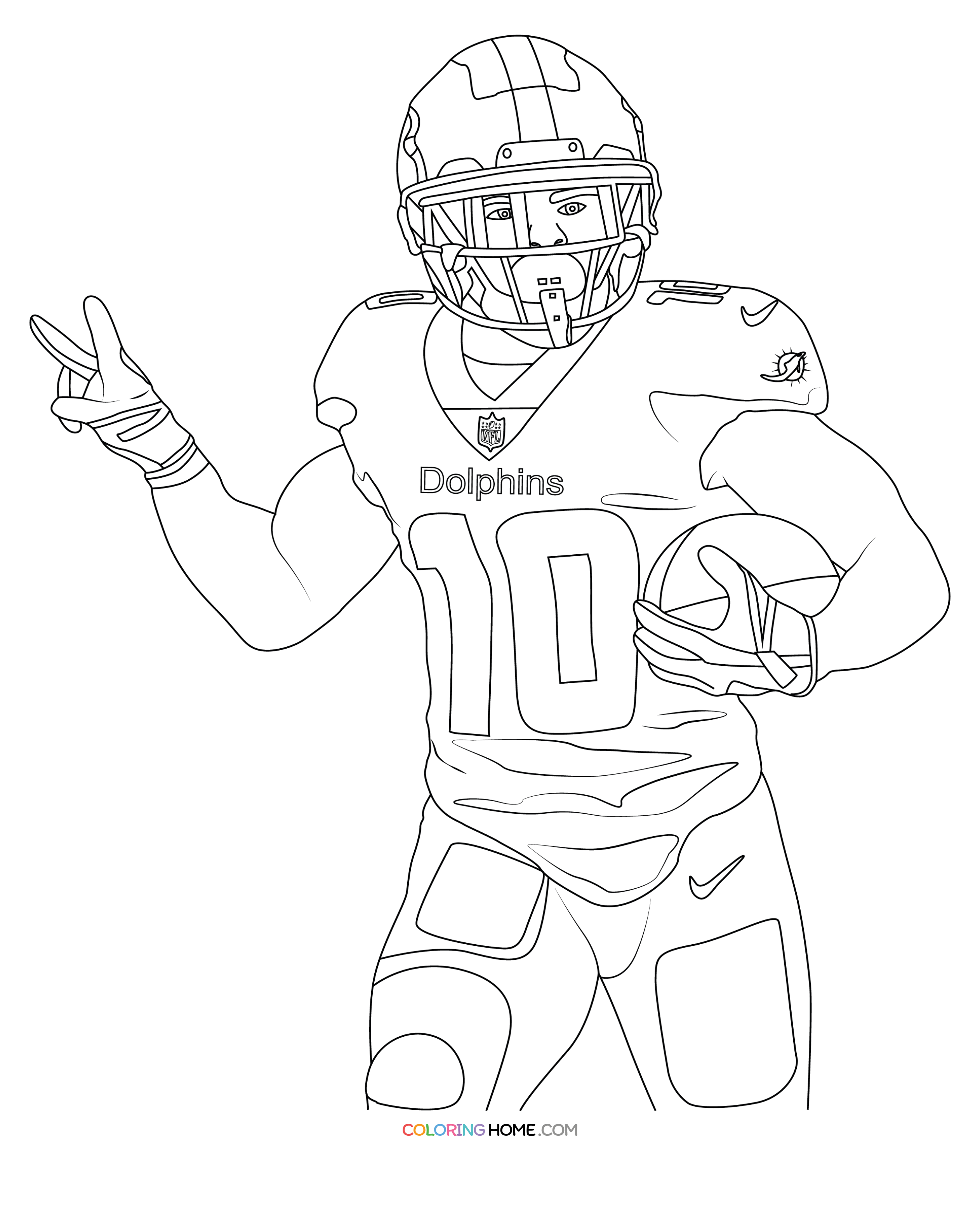 Tyreek Hill NFL coloring page