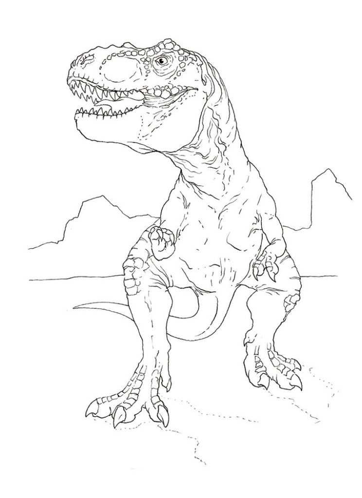 free t rex coloring pages | dino coloring - VoteForVerde.com