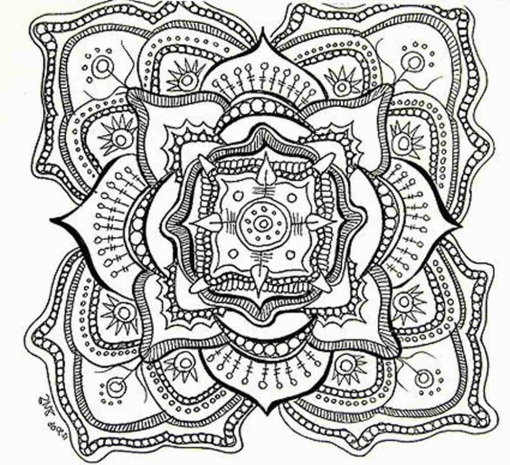 Hard Printable - Coloring Pages for Kids and for Adults