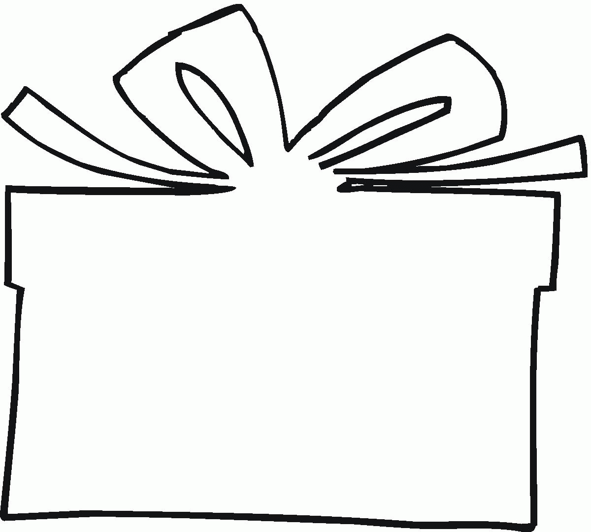 Christmas Present Box Coloring Page - High Quality Coloring Pages