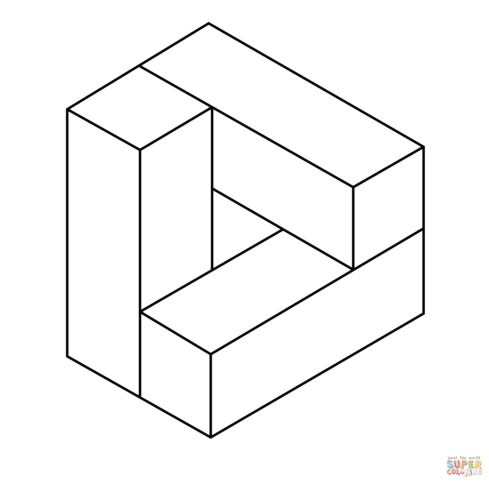 Optical Illusion 45 coloring page | Free Printable Coloring Pages