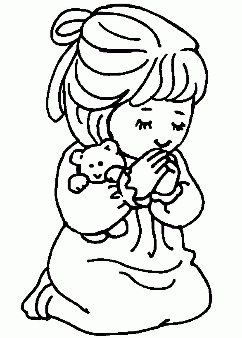 Children Praying Coloring Page | Clipart Panda - Free Clipart Images