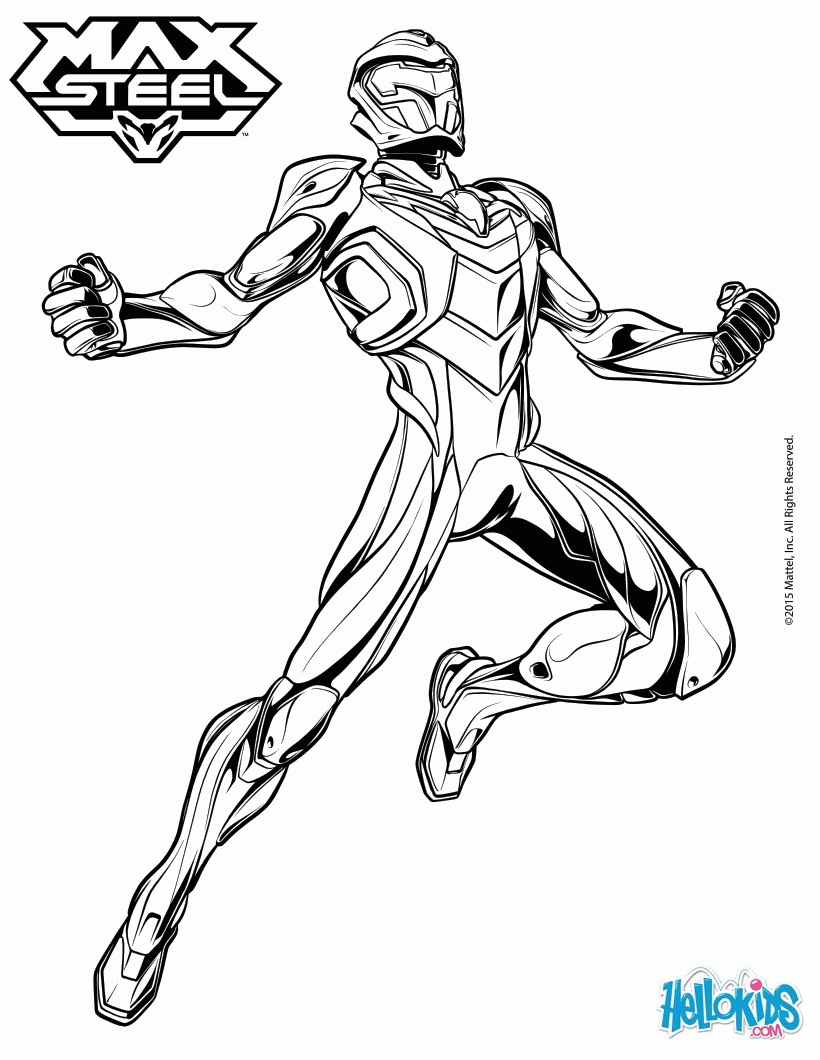 Superhero max steel coloring pages - Hellokids.com